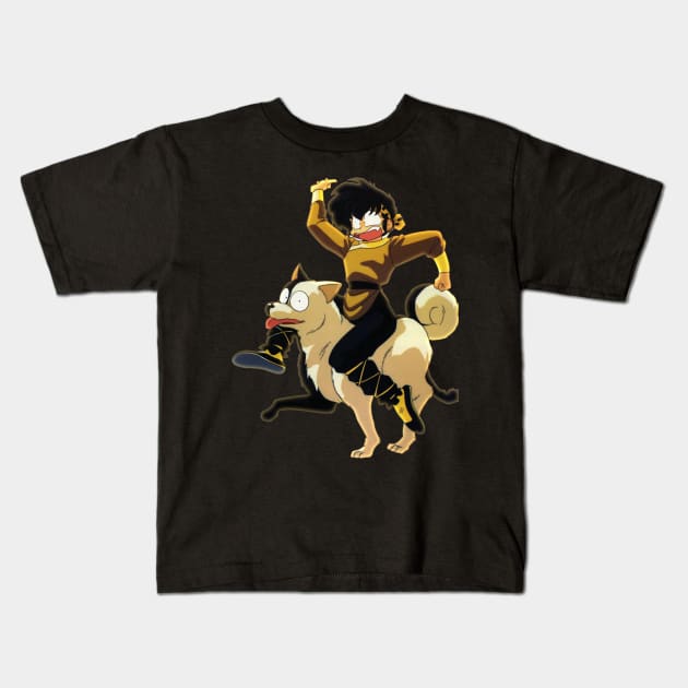 funny moment ranma Kids T-Shirt by Sparkledoom